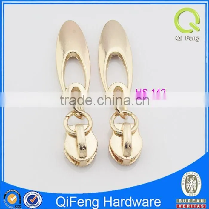 HS-142 wholesale metal zipper custom simple design in Guangzhou
