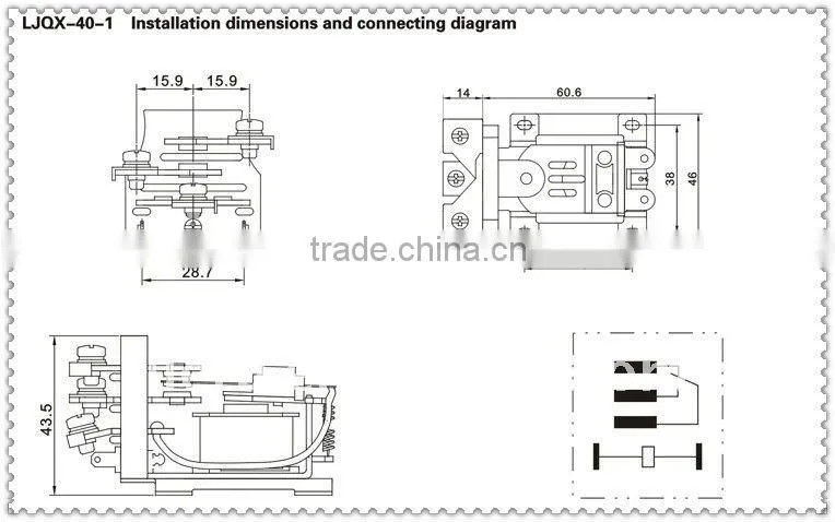 general purpose electromagnetism relay LJQX-40F-1Z