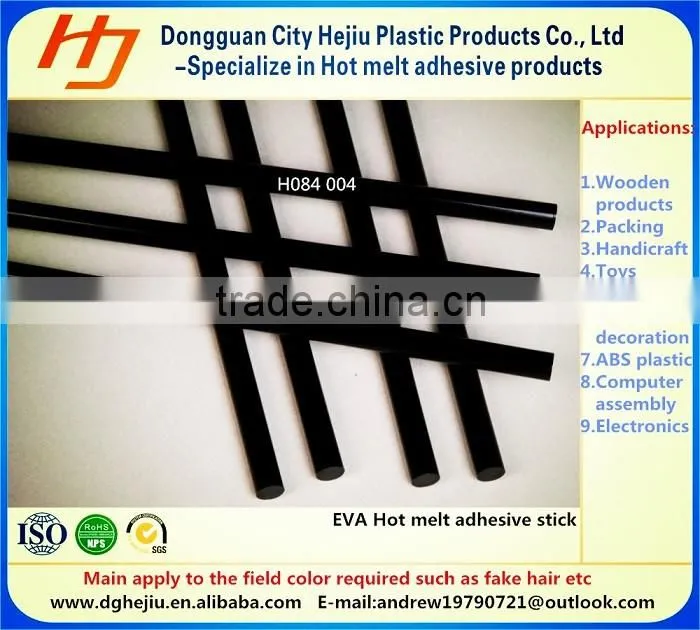 Black ethylene Vinyl Acetate(EVA) resin hair hotmelt adhesive glue stick