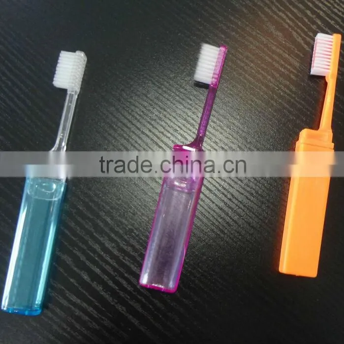 Wholesale pp material travel disposable toothbrush with cap for hotel