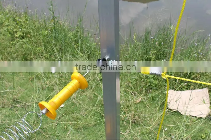 Black heavy duty insulated electric fence gate handle for farm fence