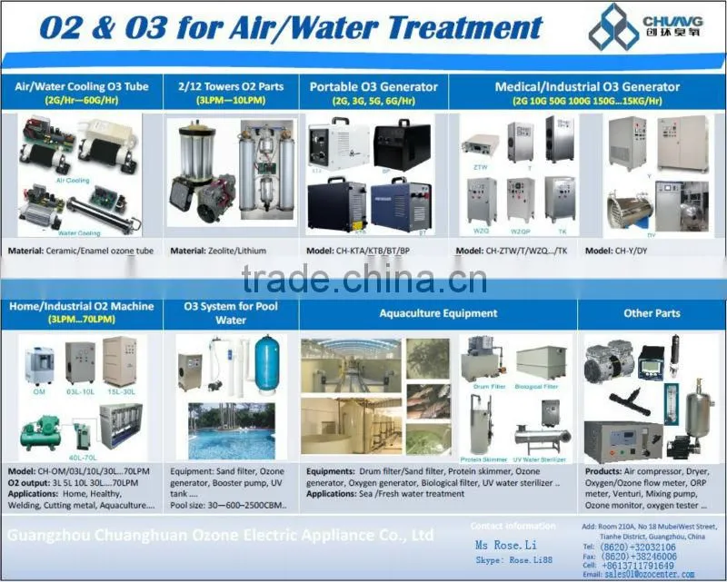 Protein skimmer for aquarium, aquaculture and fish farm