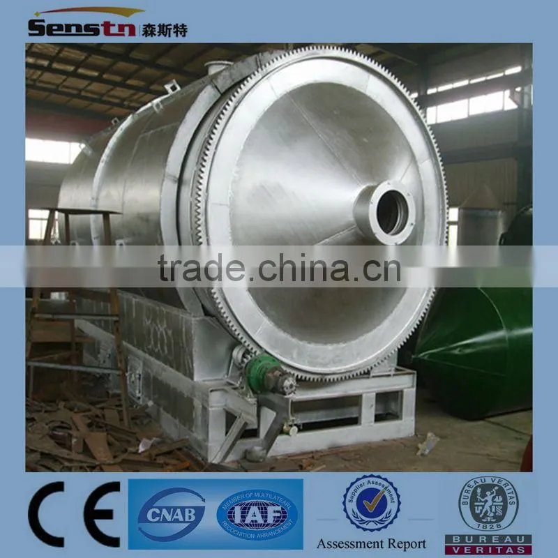 CE BV certified waste tire plastic rubber pyrolysis machinery
