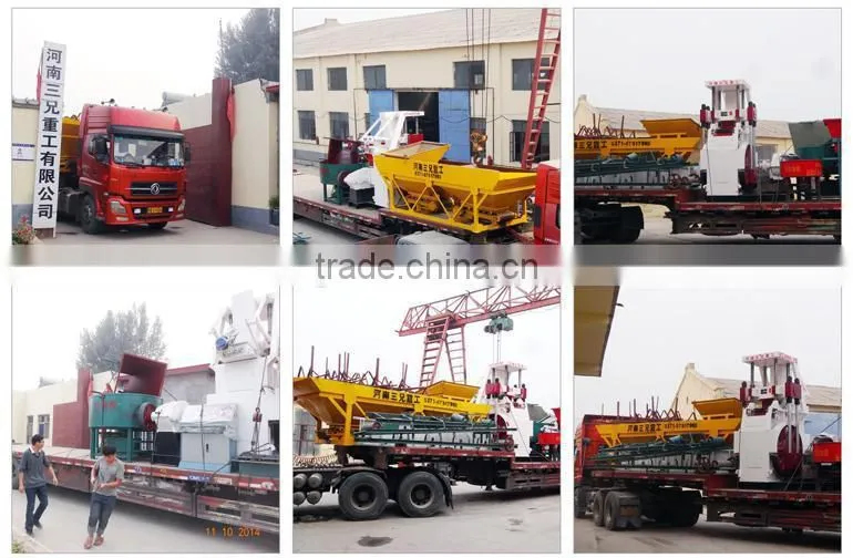 Qurry dust non-burn concrete batching plant lowest price brick making machine