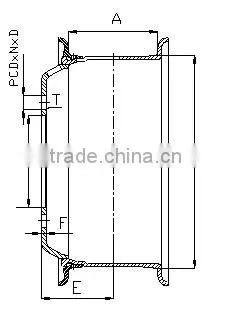 5.50F-16 alloy wheel rim 5 hole
