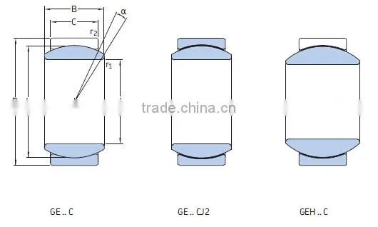Stainless Steel Radial Spherical Plain Bearing GE17C