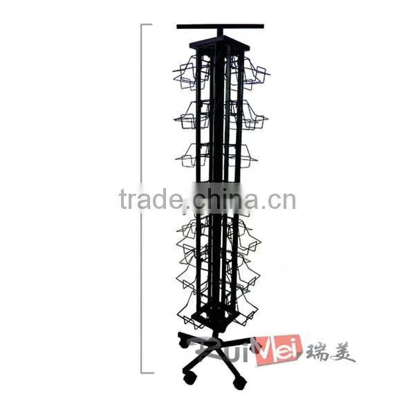 Multi-Tier 4-side rotating greeting card display racks for sale