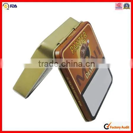 high quality rectangular tobacco metal tin box