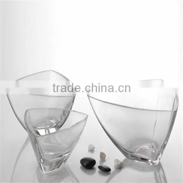 clear glass vases,tapered square glass vase,transparent glass vase