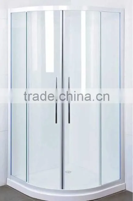 Free standing shower enclosure,double glass sliding door