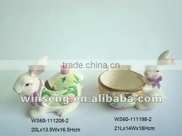 Hot style household items the Easter bunny ceramic ashtray