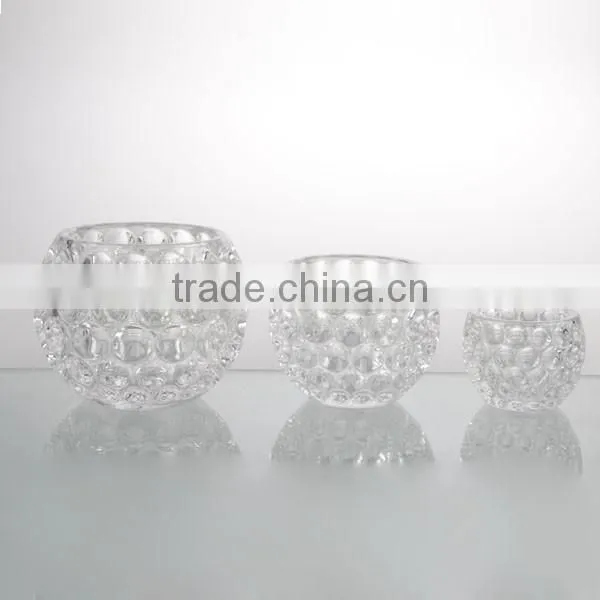 top grade diamond design clear votive party candle holders