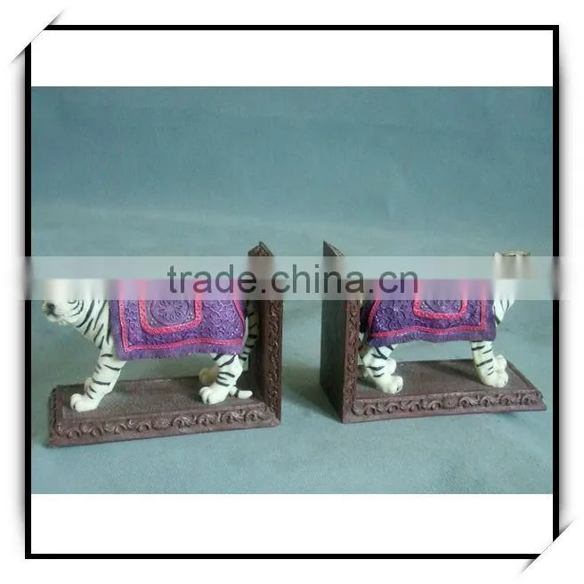 Modern beautiful polyresin custom tigers bookend
