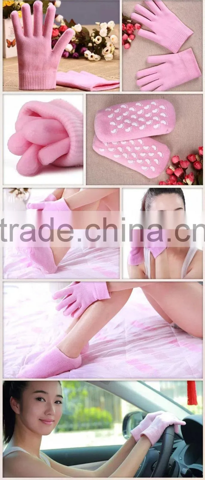 SGS Rose Oil Moist Tendering Protect spa gel socks gel gloves