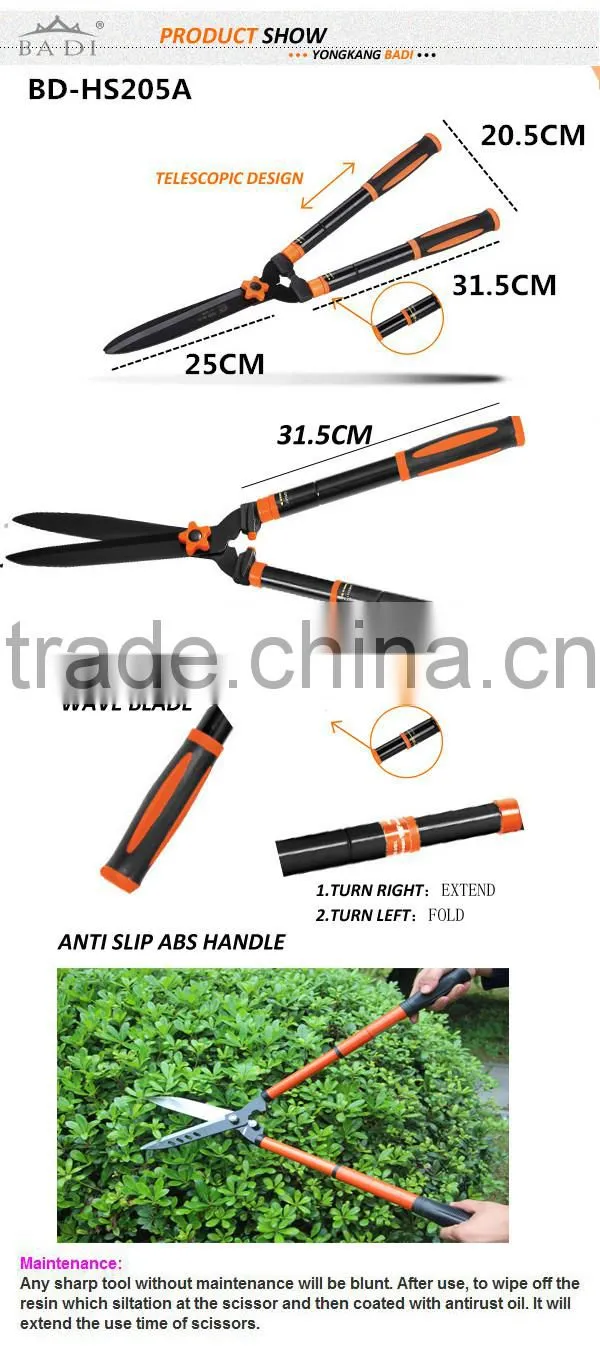 Hedge shears, purning shears with telescopic handle