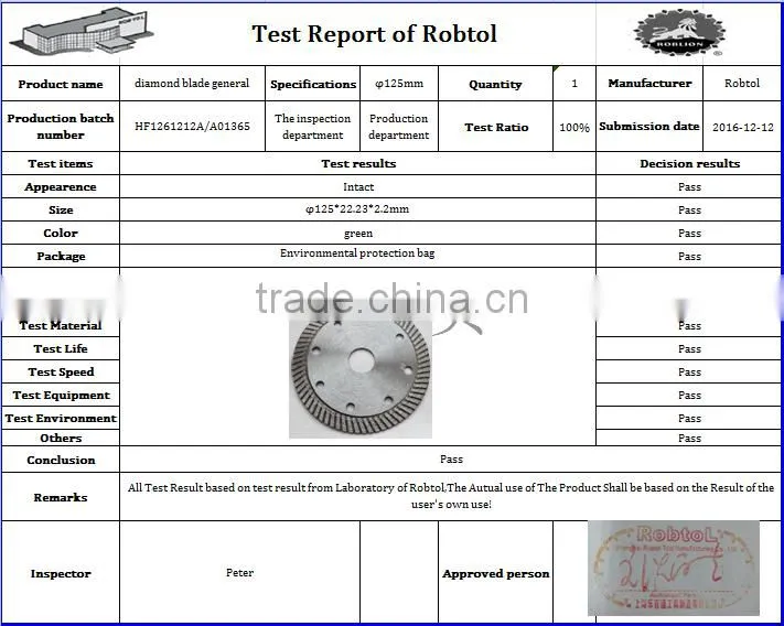 125mm Turbo Rim Diamond Saw Blade Angle Grinder Circular Cutting Disc Disk Wheel Universal Stone Brick Block Concrete