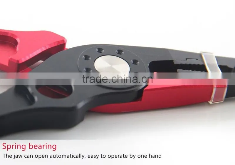 QJ-FP001 7inch bi-color tungsten steel fishing pliers with aviation aluminum handle
