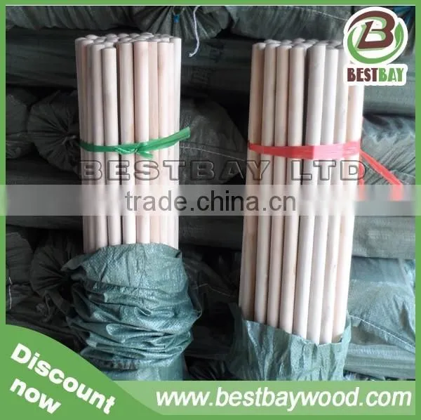 Plain wooden broom handle dia 2.2cm-2.8cm