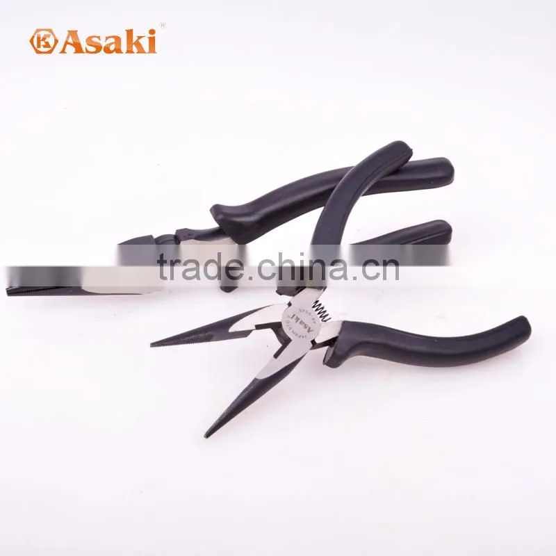 Hand tools pliers long nose pliers function with rubber handle