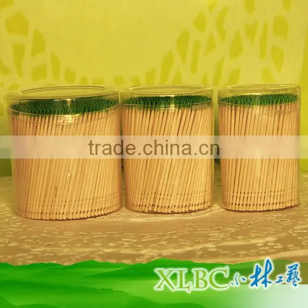 Nature Transparent soft PP Jar mint bamboo picks