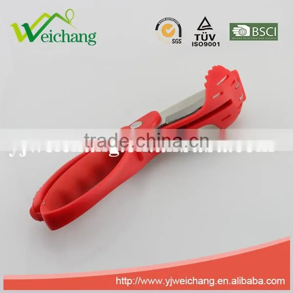 WCJ656 premium Stainless Steel Precision Salad Kitchen Scissors & Salad Tongs In-one