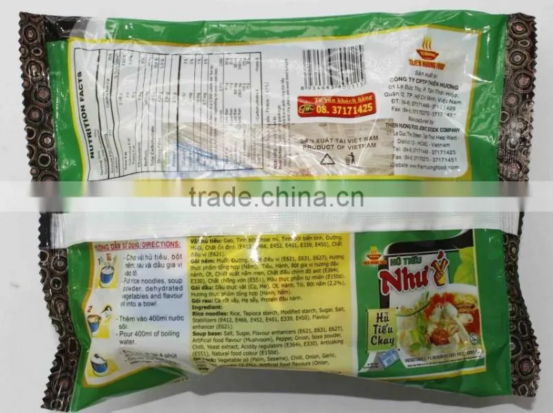 " NHU Y " INSTANT RICE VERMICELLI 60g (Hu Tieu) VEGETABLE FLAVOUR - Thien Huong Food JSC