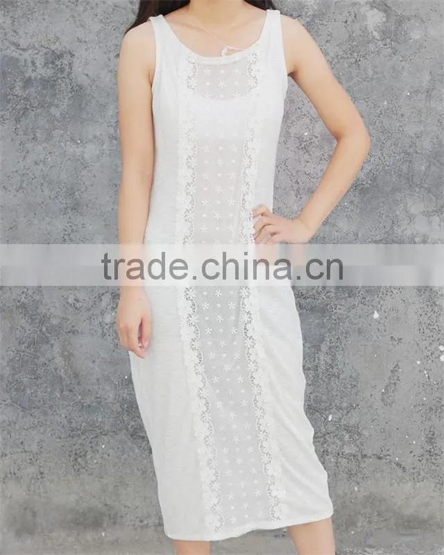 Unique top rated sleeveless cotton crochet maxi dress
