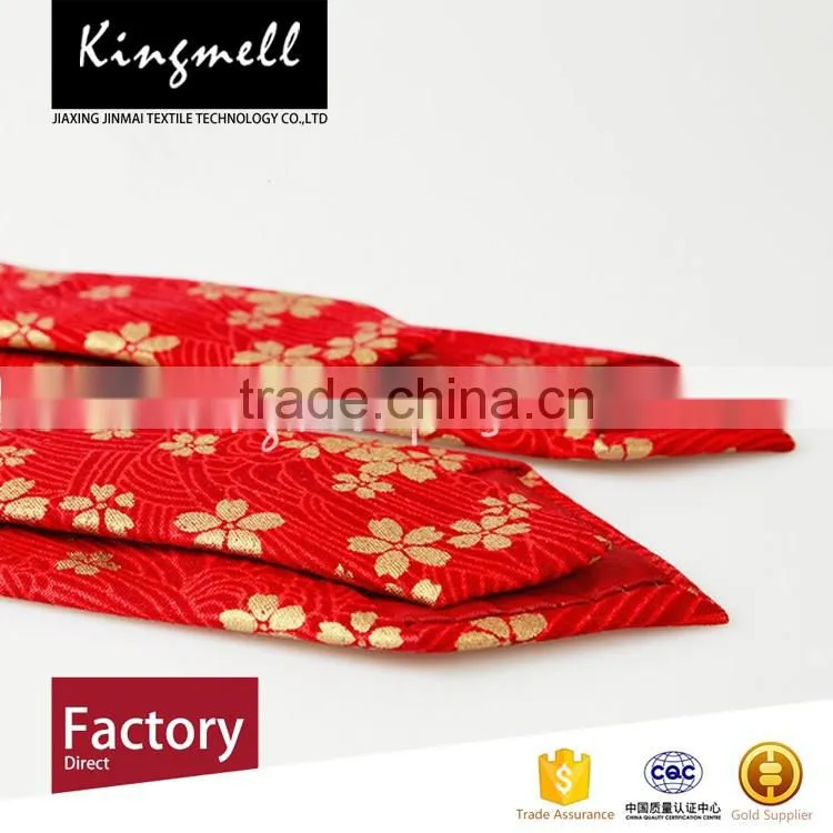 Custom wine red digital printed 100% cotton neck ties create your own brand