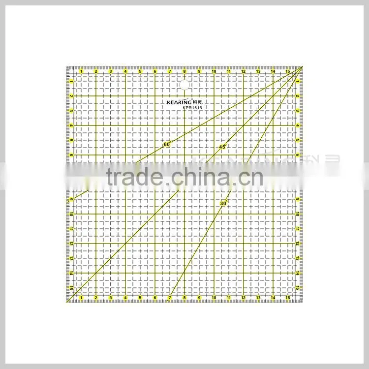 Kearing 16*16cm Square Patchwork Quilting Rulers with Grids / Sector Lines #KPR1616