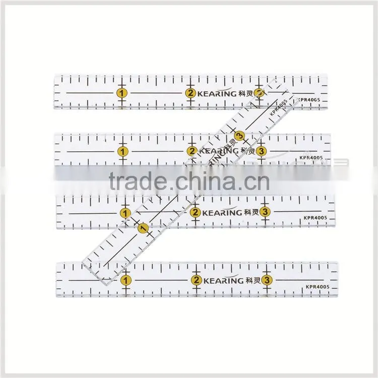 Kearing manufacture price High Quality Acrylic Quilting Rulers 4'' * 1/2'' & Patchwork Sew Ruler # KPR4005
