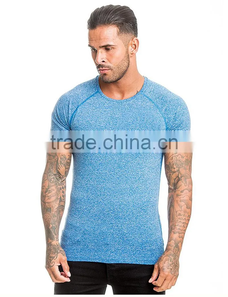raglan sleeve custom printed fitness shirts , gym fitted t shirt