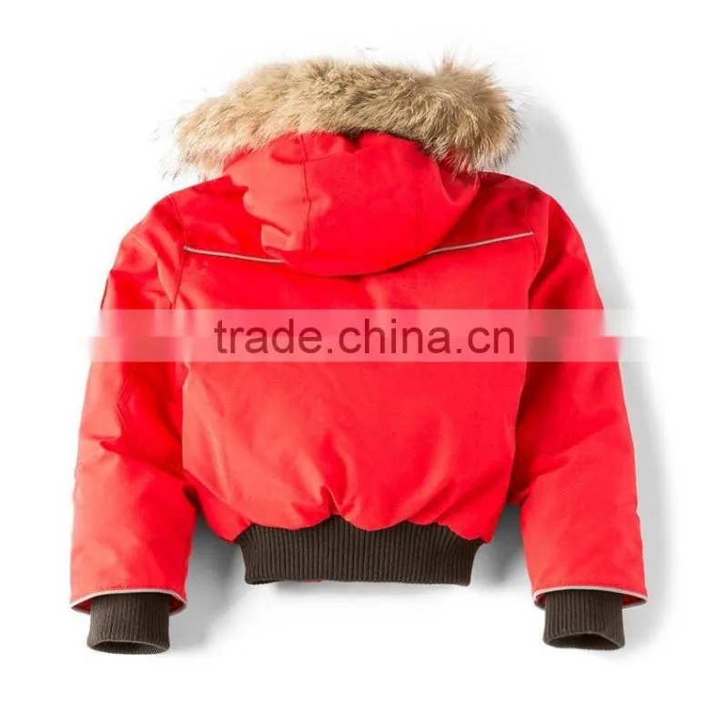 2017 OEM new style children's clothing hooded custom kids winter fur jackets wholesale in China