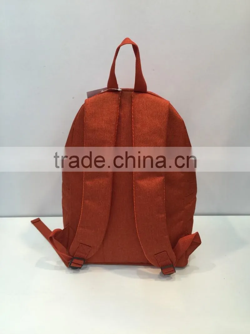 2017 hot sales wholesales custom orange backpack bag school