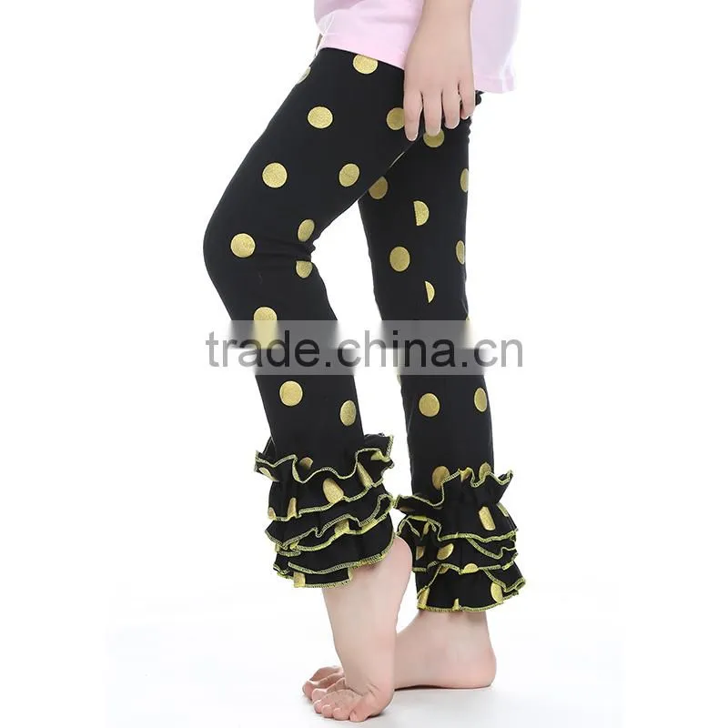 Wholesale 2015 Spring Fall Fashion Cotton Girls Ruffle Leggings