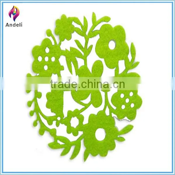 Laser cutting wholesale felt placemats with flower