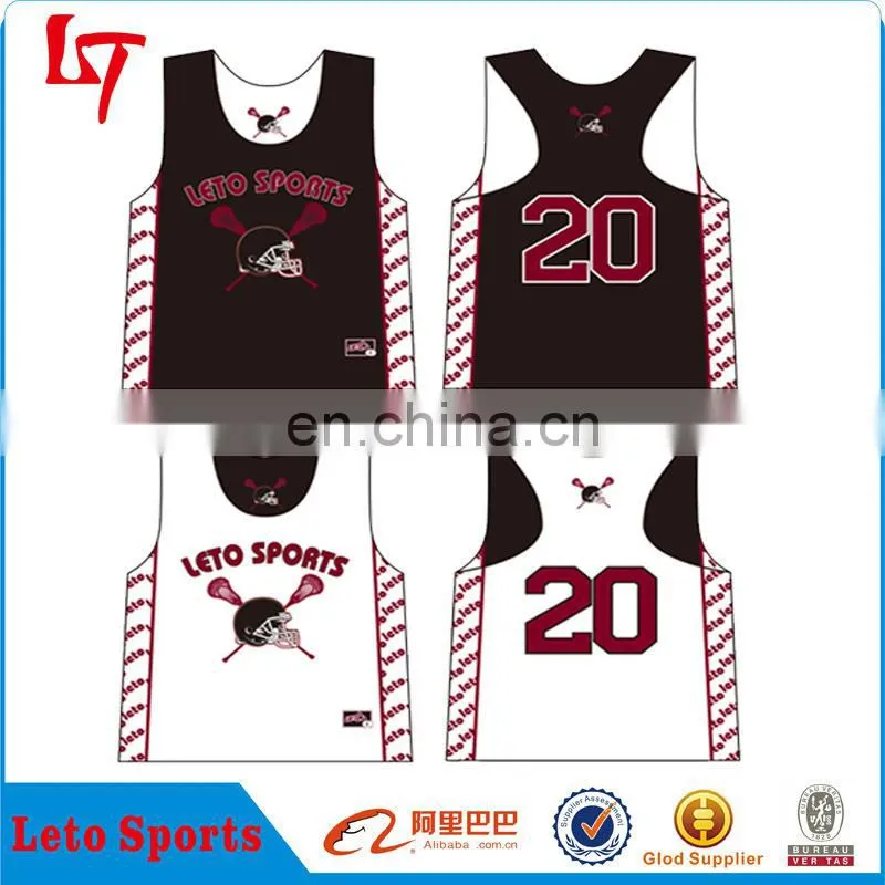 2015 custom girls reversible team lacrosse uniforms /full sublimation print lax t shirt for women