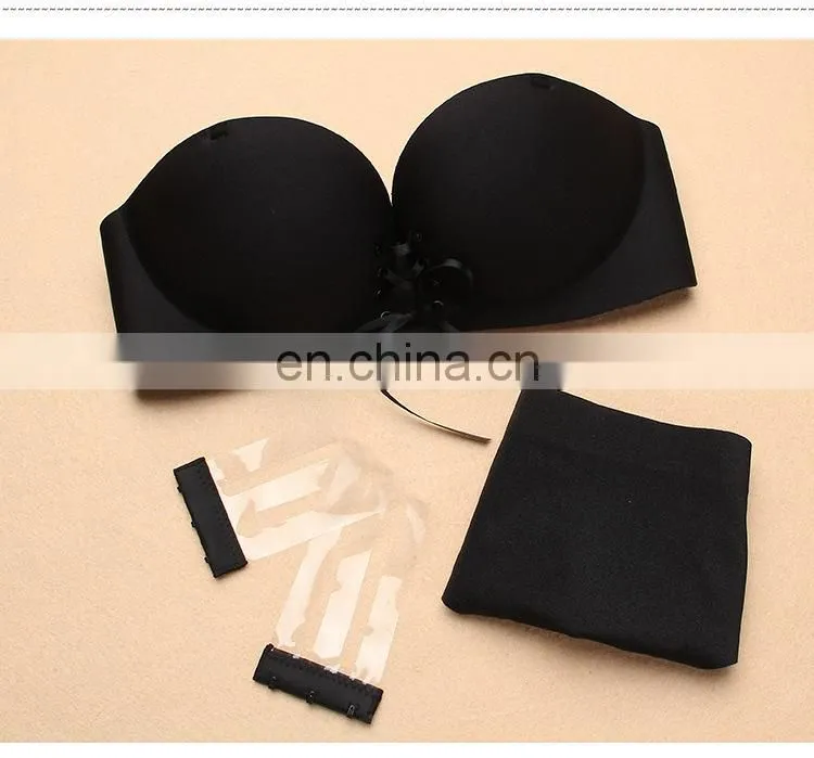 Women bra Fashion 3/4 Cup Brassiere wire free Strapless Push Up bra Sexy Bra for Wedding Transparent Straps party bra