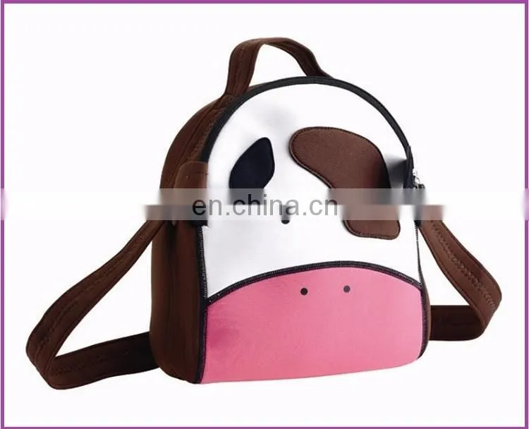 oxford material panda picture backpack bag for school