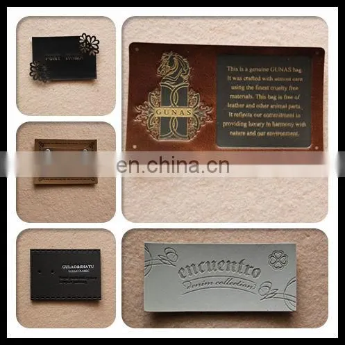 custom leather label, jeans label, PU label