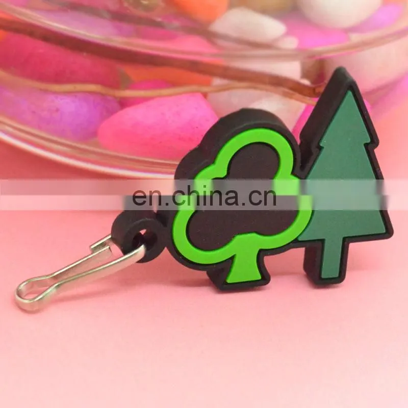 Soft pvc cheap customized zipper puller