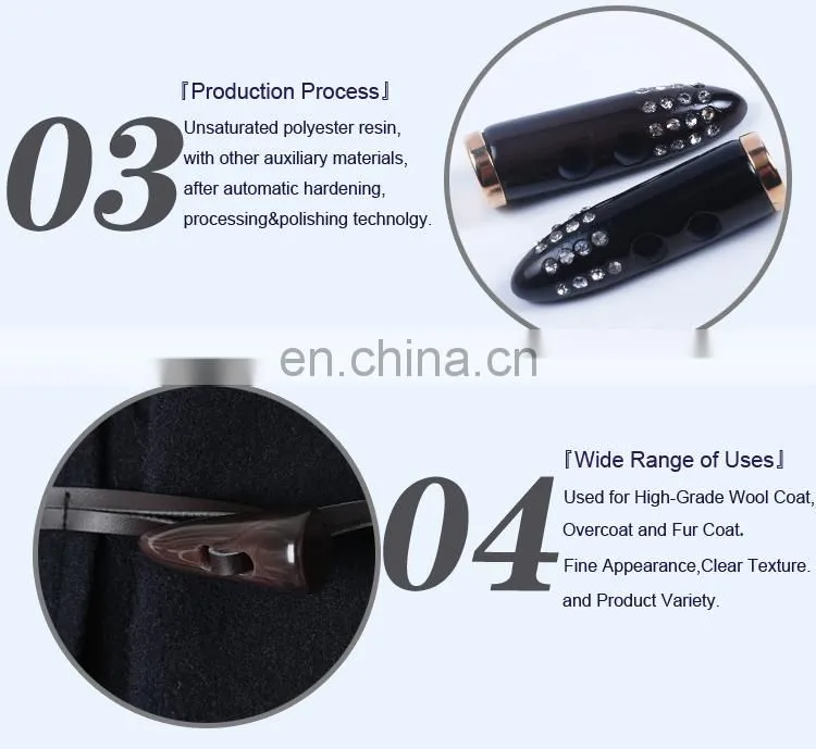 Fancy Customized Imitation Horn Toggle Button BP40521