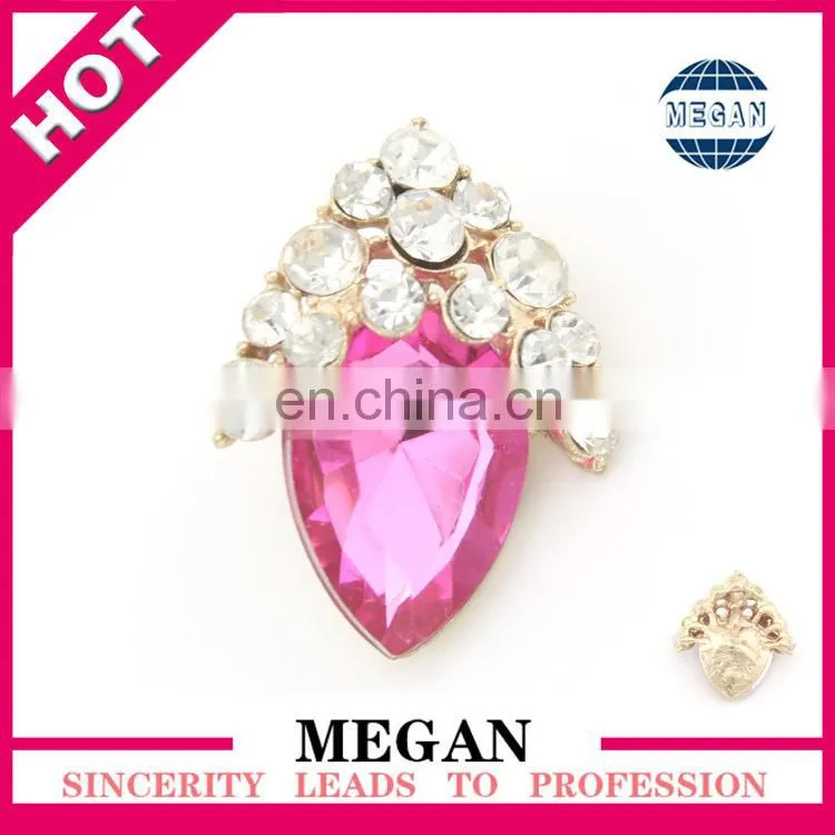 Flatback Square Shape Silver Rhinestone Crystal Button