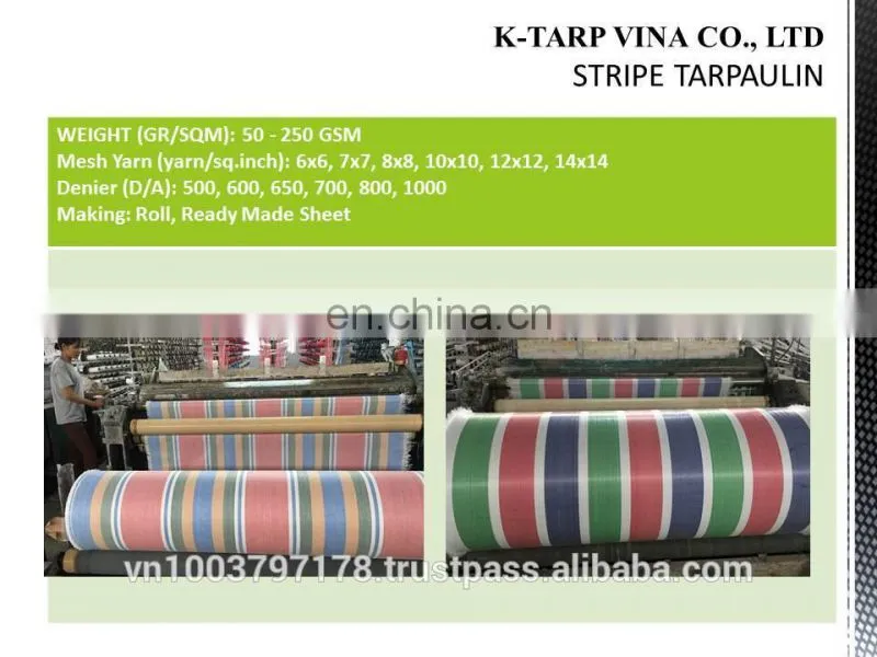 Blue/ White/ Blue Stripe Tarpaulin, Korea Quality, High quality, Malaysia, Singapore