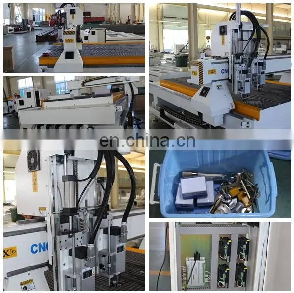 4.5kw air cool spindle double heads cnc milling wood door carving cnc router engraving machine with with vacuum table