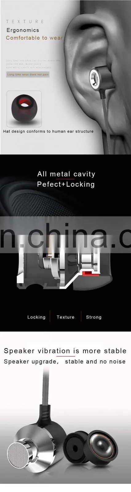 YooType Professional Factory Mobile Phone metal earphone