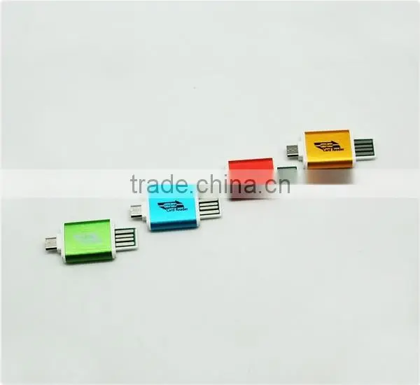 Aluminium Alloy TF card Micro USB OTG Smart Card Reader