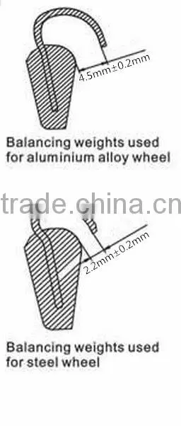 direct factory price Pb clip on wheel balance weight for alloy rim