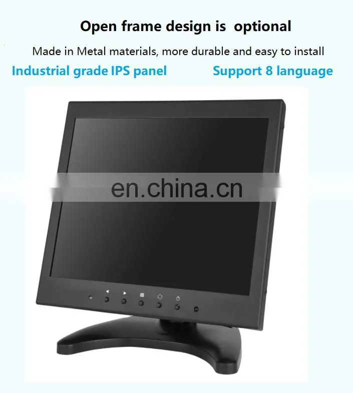 Metal case 10 inch Touchscreen display mini lcd touch monitor screen computer for pc