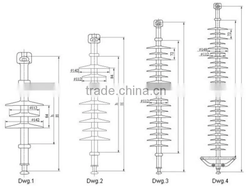 10kv 35kv 66kv 110kv 220kv Polymer Insulator