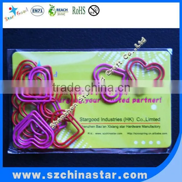 shapes paper clips with round tin box